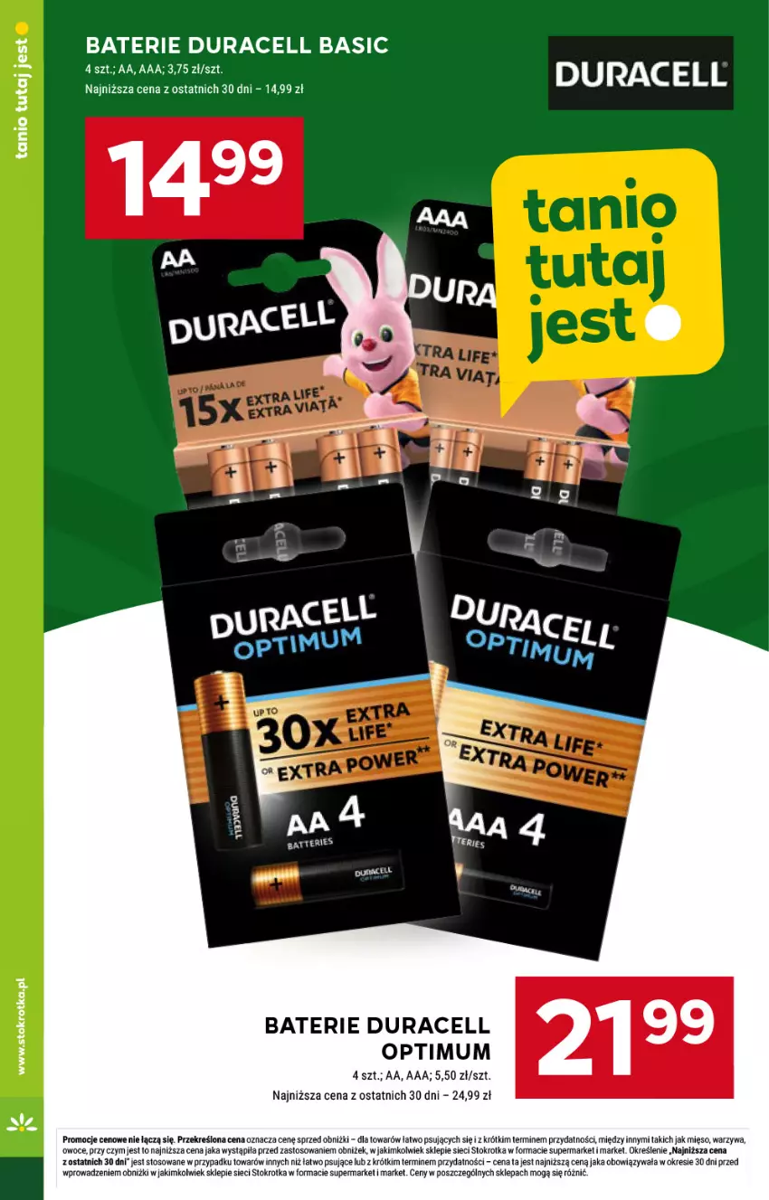 Gazetka promocyjna Stokrotka - Supermarket - ważna 26.09 do 02.10.2024 - strona 30 - produkty: Duracell, Mięso, Owoce, Warzywa