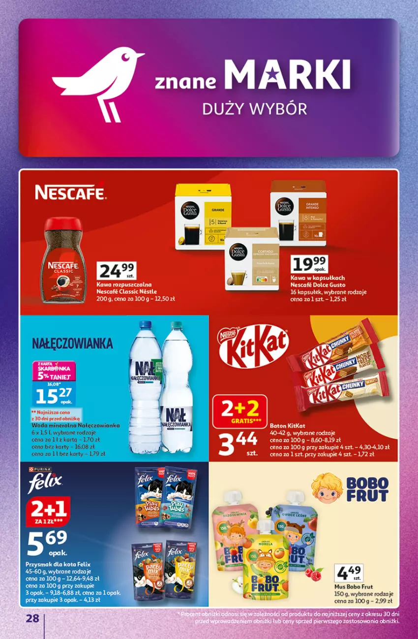 Gazetka promocyjna Auchan - Znane marki duży wybór Hipermarket - ważna 04.09 do 10.09.2025 - strona 28 - produkty: Felix, Mus, Przysmak dla kota