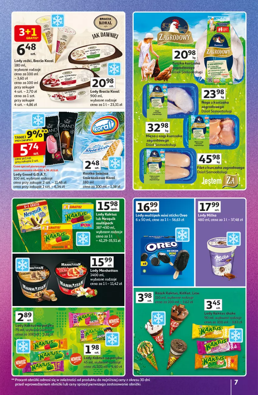 Gazetka promocyjna Auchan - Znane marki duży wybór Hipermarket - ważna 04.09 do 10.09.2025 - strona 7 - produkty: Gra, Kaktus, Lody, Nesquik