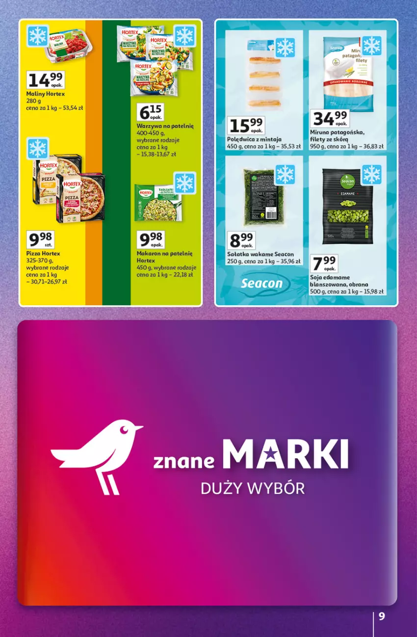 Gazetka promocyjna Auchan - Znane marki duży wybór Hipermarket - ważna 04.09 do 10.09.2025 - strona 9 - produkty: Edam, Mintaj, Miruna, Polędwica, Sałat, Sałatka, Tago, Warzywa