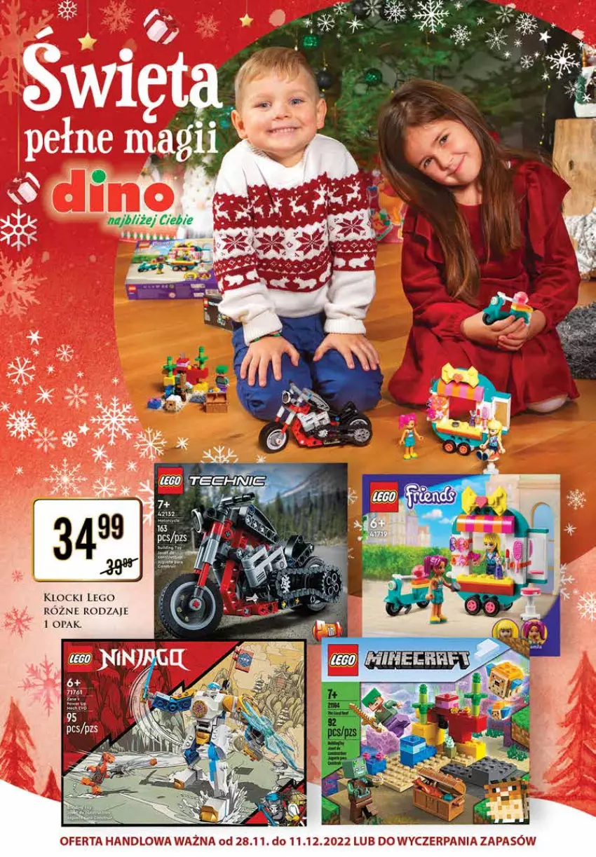 Gazetka promocyjna Dino - Gazetka - ważna 28.11 do 11.12.2022 - strona 1 - produkty: Klocki, LEGO