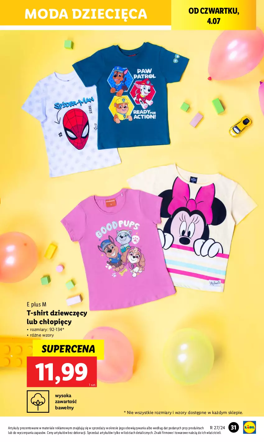 Gazetka promocyjna Lidl - GAZETKA - ważna 01.07 do 07.07.2024 - strona 35 - produkty: Dzieci, Moda, Sok, T-shirt