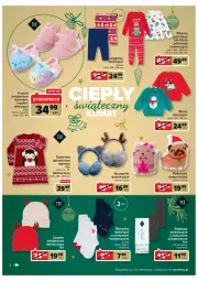 Gazetka promocyjna Carrefour - Gazetka Przytulnych swiąt - Gazetka - ważna od 11.12 do 11.12.2022 - strona 2 - produkty: Top, Gin, Kapcie, Poduszka dekoracyjna, Karp, Czapka, Rajstopy, Bluza polarowa, Legginsy, Dzieci, Sukienka, Bluza, Poduszka, Piżama