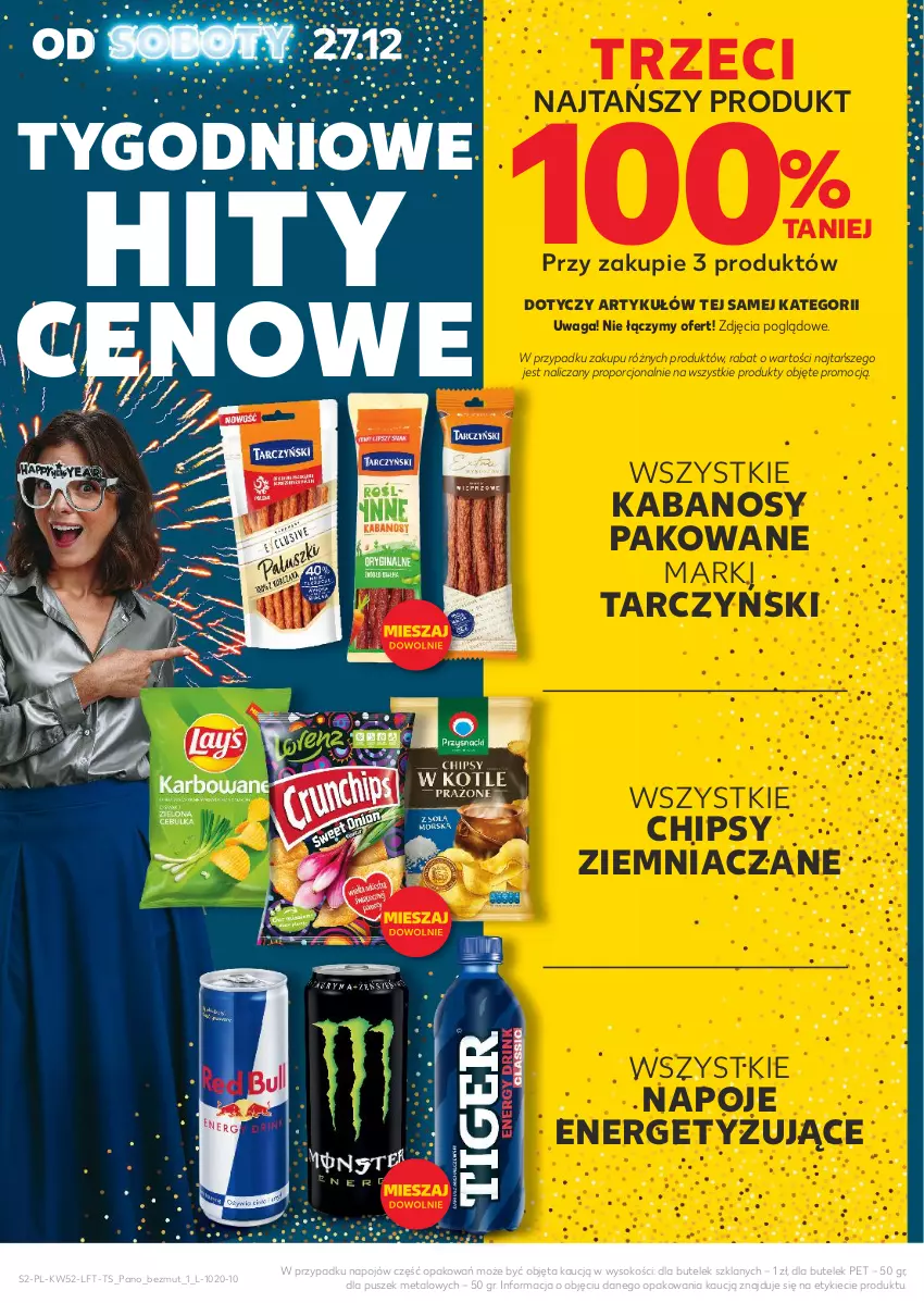 Gazetka promocyjna Kaufland - Gazetka tygodnia - ważna 27.12.2025 do 31.12.2026 - strona 2 - produkty: Chipsy, Kabanos, Napoje, Por, Sok, Tarczyński, Waga