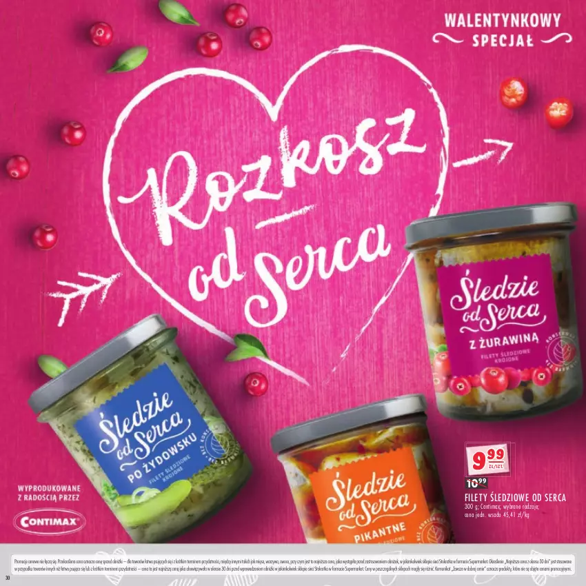 Gazetka promocyjna Stokrotka - Katalog Walentynki - ważna 01.02.2023 do 13.02.2024 - strona 30 - produkty: Mięso, Owoce, Ser, Warzywa