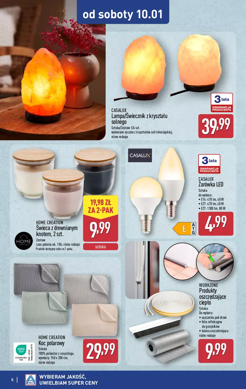 Gazetka promocyjna Aldi - Artykuły przemysłowe i tekstylia - ważna 07.01 do 10.01.2025 - strona 8 - produkty: Clin, Drzwi, Grzejnik, Koc, Lampa, Taśma uszczelniająca
