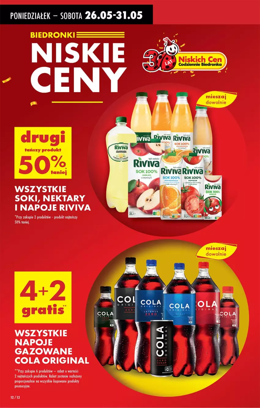 Gazetka promocyjna Biedronka - Od Poniedziałku - ważna 26.05 do 31.05.2025 - strona 12 - produkty: Gin, LG, Napoje, Nektar, Por, Sok