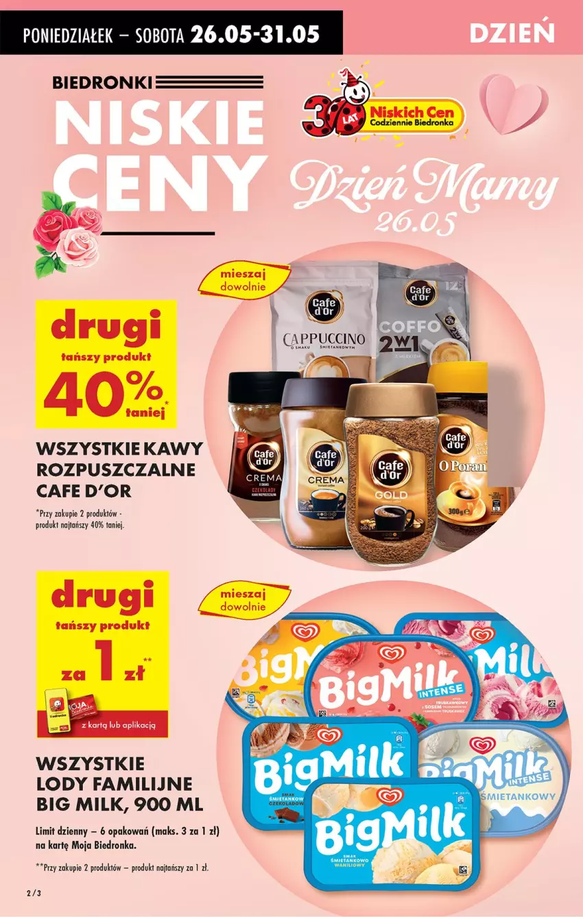 Gazetka promocyjna Biedronka - Od Poniedziałku - ważna 26.05 do 31.05.2025 - strona 2 - produkty: Big Milk, Cif, Fa, Lody