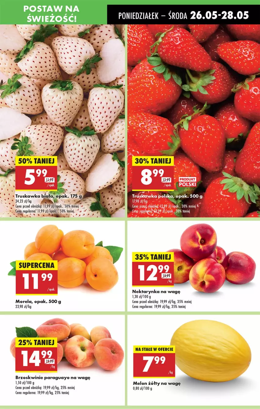 Gazetka promocyjna Biedronka - Od Poniedziałku - ważna 26.05 do 31.05.2025 - strona 21 - produkty: Melon, Morela, Nektar, Nektarynka