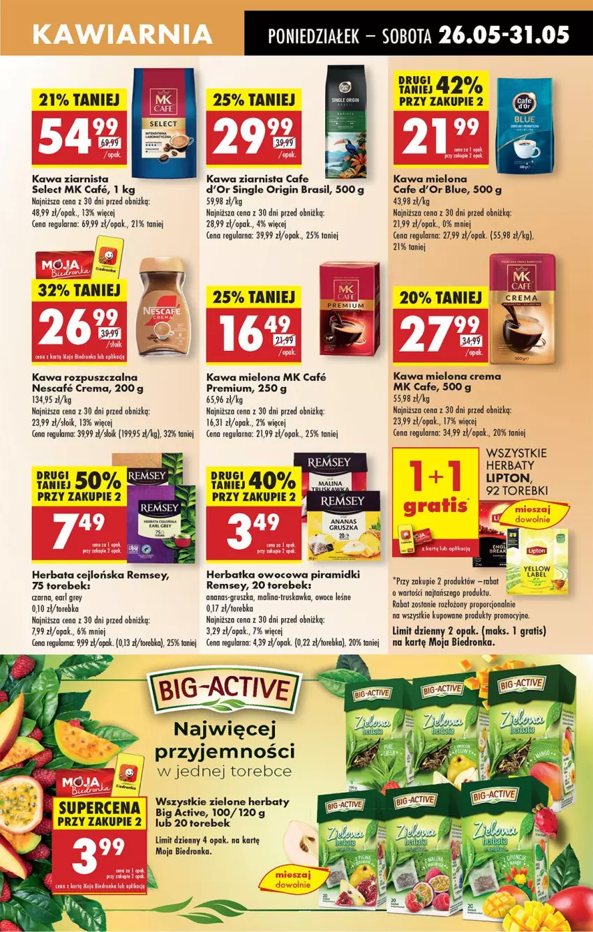 Gazetka promocyjna Biedronka - Od Poniedziałku - ważna 26.05 do 31.05.2025 - strona 45 - produkty: Ananas, Earl Grey, Gin, Gra, Herbata, Kawa, Kawa mielona, Kawa rozpuszczalna, Kawa ziarnista, LG, Owoce, Por, Torebka