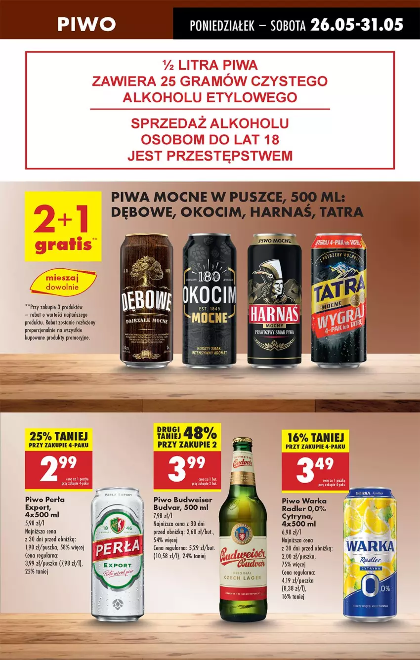 Gazetka promocyjna Biedronka - Od Poniedziałku - ważna 26.05 do 31.05.2025 - strona 57 - produkty: Gin, Perła, Piwo, Por, Radler, Ser, Warka