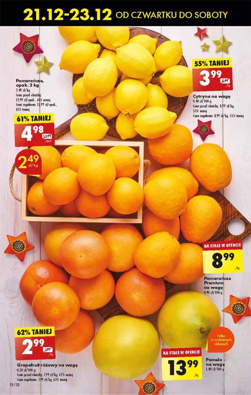 Gazetka promocyjna Biedronka - Od czwartku - ważna 21.12 do 27.12.2023 - strona 22 - produkty: Gra, Pomarańcze, Pomelo