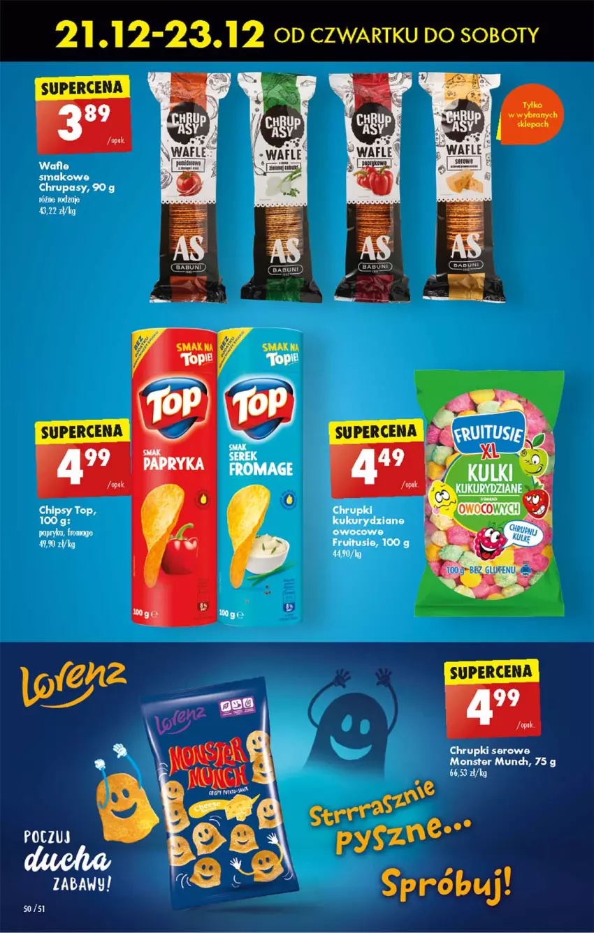 Gazetka promocyjna Biedronka - Od czwartku - ważna 21.12 do 27.12.2023 - strona 54 - produkty: Chrupki, Monster Munch, Ser