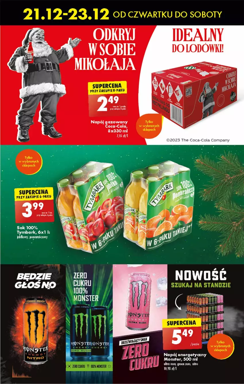 Gazetka promocyjna Biedronka - Od czwartku - ważna 21.12 do 27.12.2023 - strona 57 - produkty: Coca-Cola, Kije, Napój, Napój gazowany, Sok, Tymbark