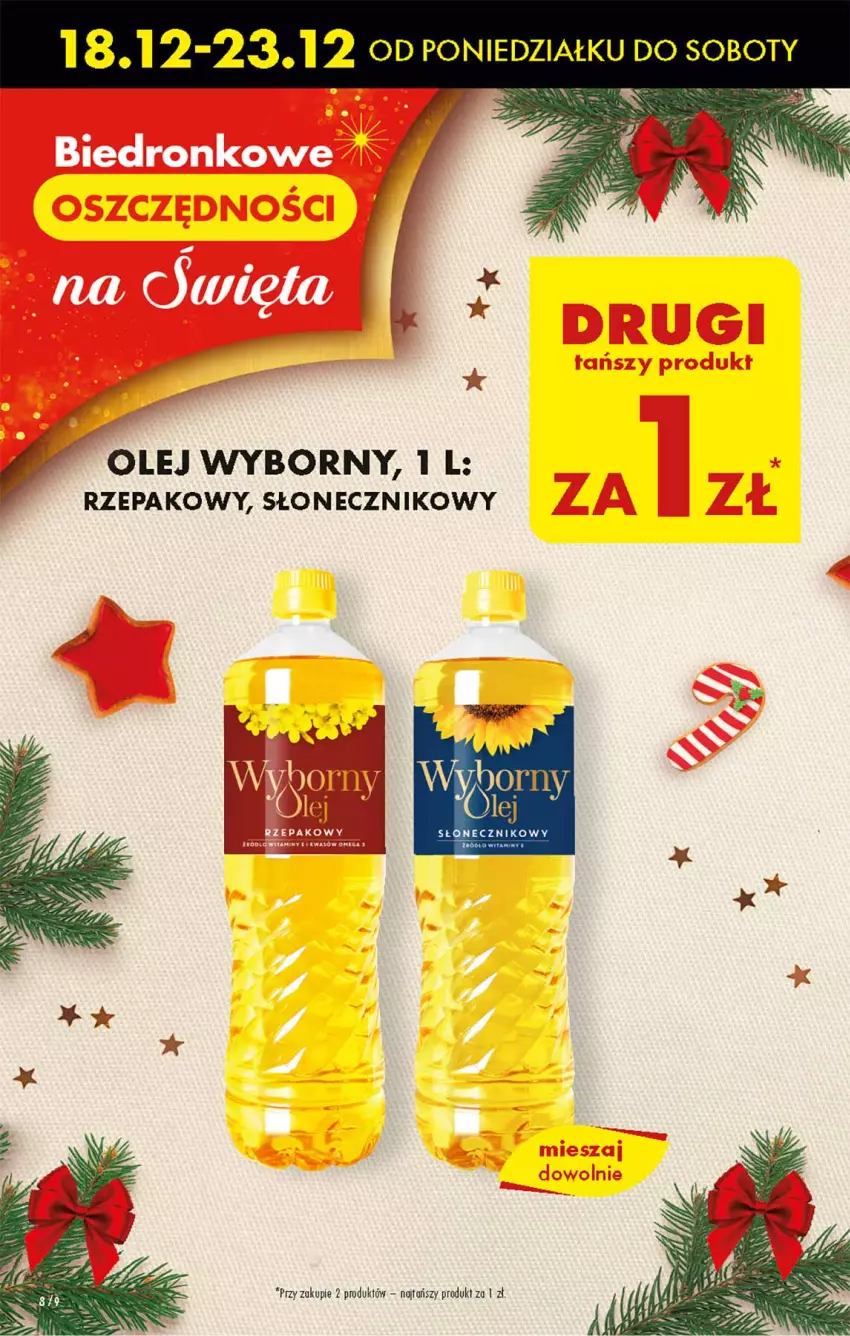 Gazetka promocyjna Biedronka - Od czwartku - ważna 21.12 do 27.12.2023 - strona 8 - produkty: Olej