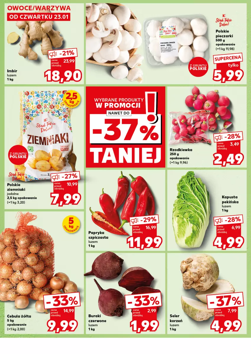 Gazetka promocyjna Kaufland - Mocny Start - ważna 27.01 do 29.01.2025 - strona 12 - produkty: Buraki, Cebula, Piec, Rzodkiewka, Seler korzeń, Szpic, Ziemniaki