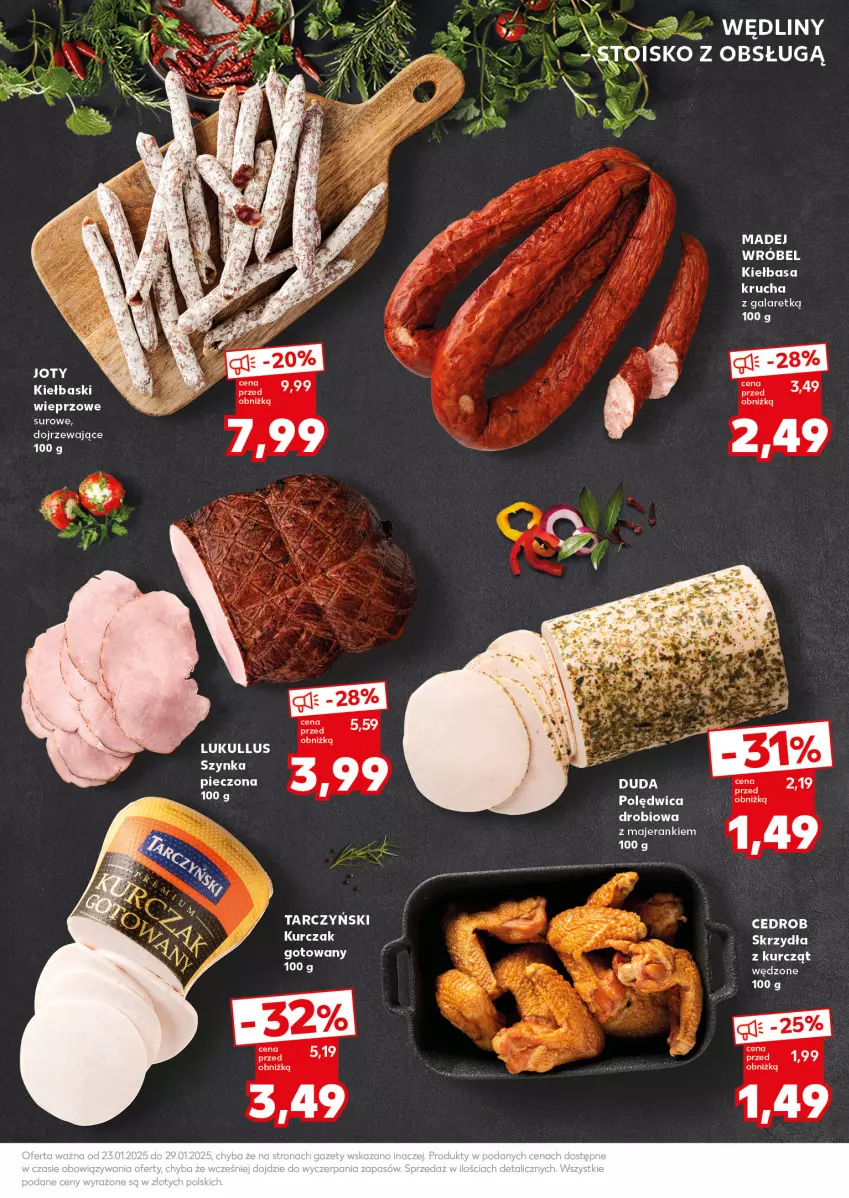 Gazetka promocyjna Kaufland - Mocny Start - ważna 27.01 do 29.01.2025 - strona 17 - produkty: Kiełbasa, Kurczak, Madej Wróbel, Piec, Polędwica, Szynka, Tarczyński