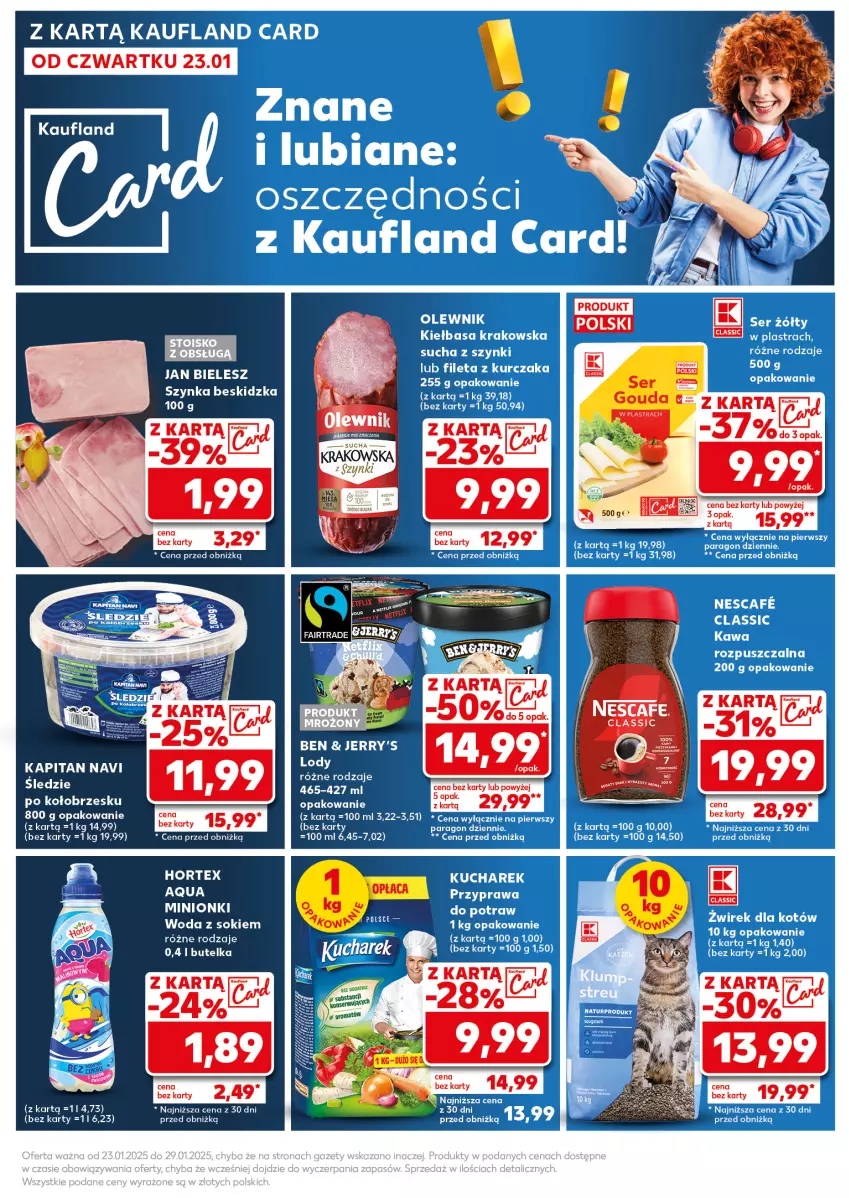 Gazetka promocyjna Kaufland - Mocny Start - ważna 27.01 do 29.01.2025 - strona 5 - produkty: Hortex, Lody, Sok, Szynka, Woda