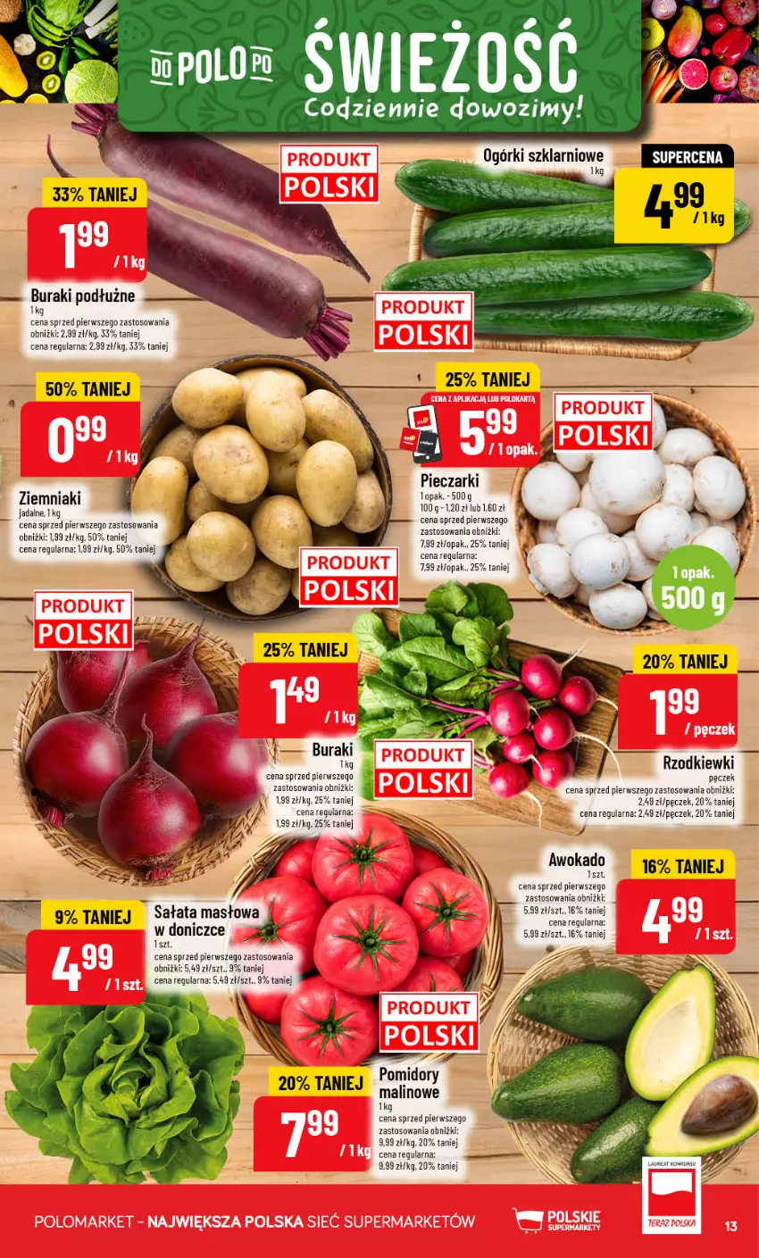 Gazetka promocyjna PoloMarket - Gazetka POLOmarket - ważna 16.09 do 22.09.2026 - strona 13 - produkty: Buraki, Masło, Piec, Por, Sałat, Sałata masłowa, Ziemniaki