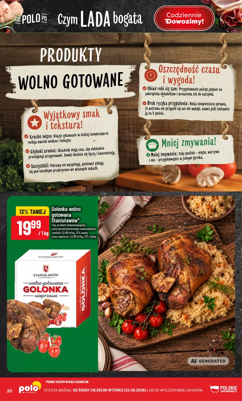 Gazetka promocyjna PoloMarket - Gazetka POLOmarket - ważna 16.09 do 22.09.2026 - strona 20 - produkty: Golonka wieprzowa, Kolagen, Mięso, Sok, Warzywa