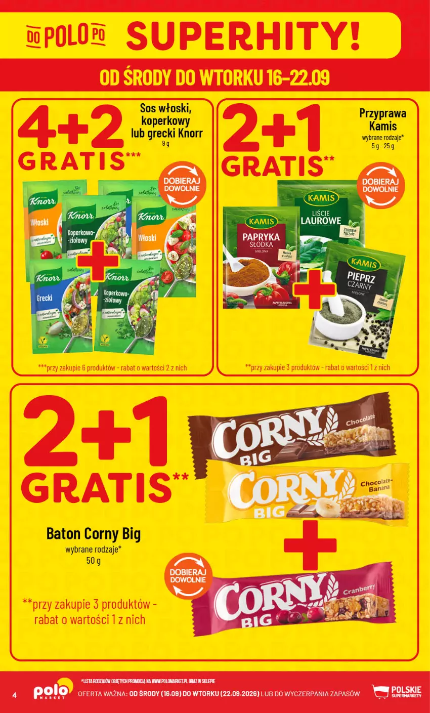 Gazetka promocyjna PoloMarket - Gazetka POLOmarket - ważna 16.09 do 22.09.2026 - strona 4 - produkty: Baton, Knorr, Sos