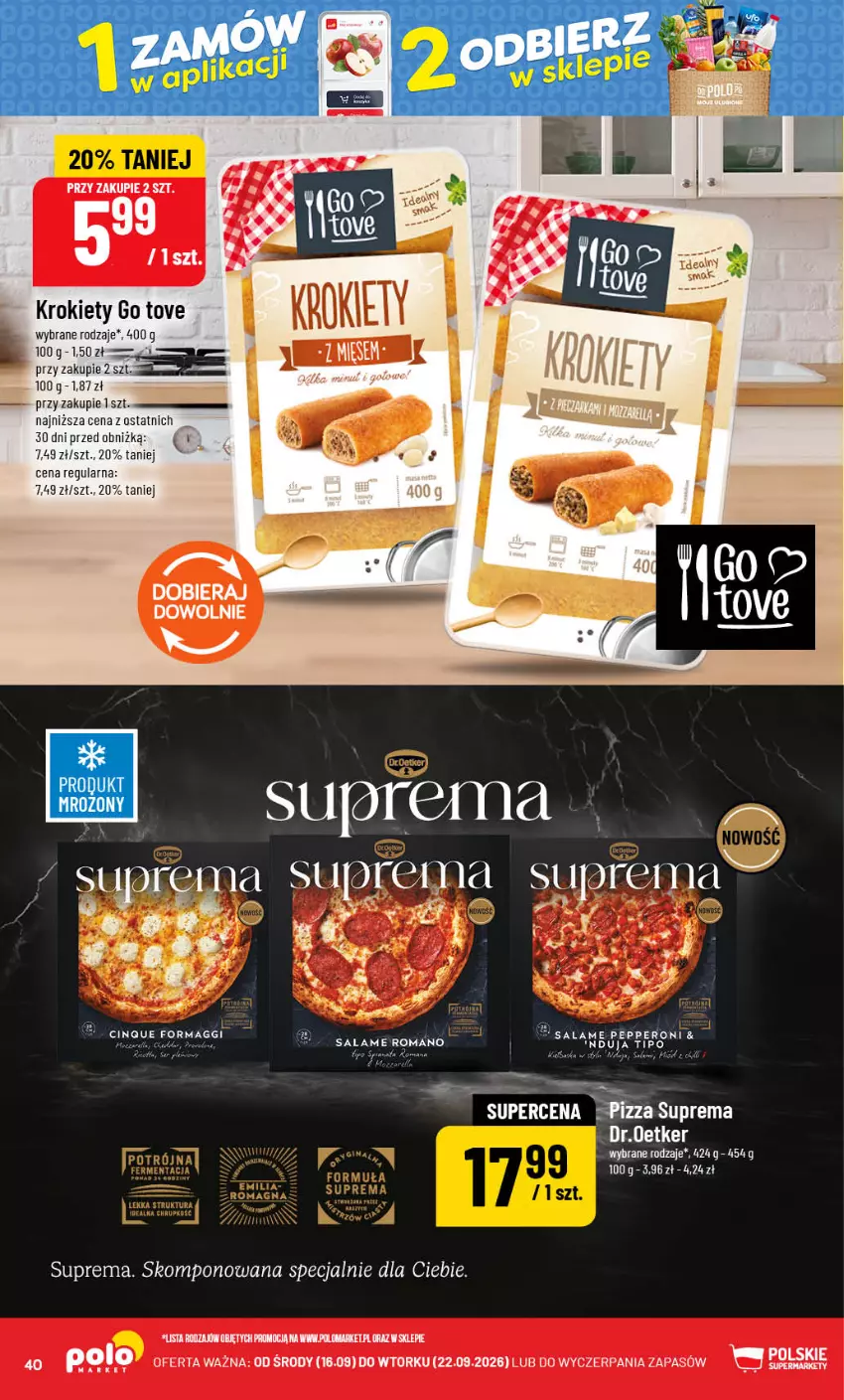 Gazetka promocyjna PoloMarket - Gazetka POLOmarket - ważna 16.09 do 22.09.2026 - strona 40 - produkty: Krokiety, Pizza