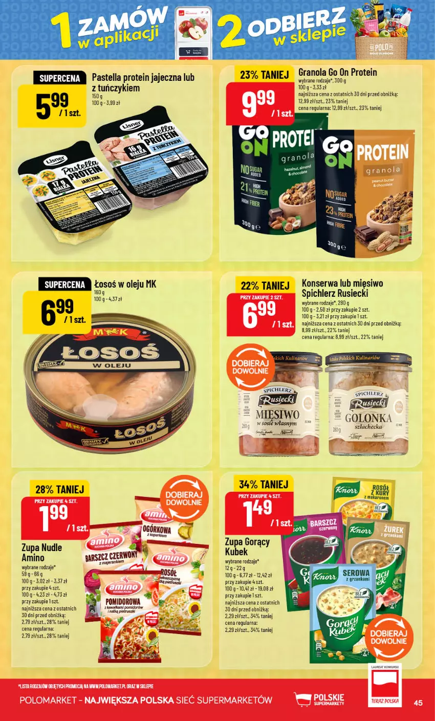 Gazetka promocyjna PoloMarket - Gazetka POLOmarket - ważna 16.09 do 22.09.2026 - strona 45 - produkty: Gra, Granola, Kubek, Laur, Olej, Pastella, Ser, Spichlerz Rusiecki, Tuńczyk, Zupa
