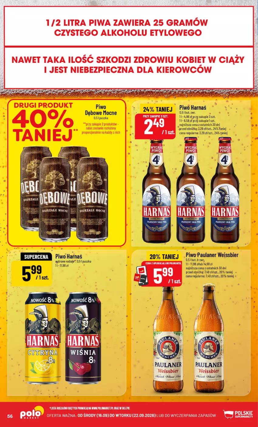 Gazetka promocyjna PoloMarket - Gazetka POLOmarket - ważna 16.09 do 22.09.2026 - strona 56 - produkty: Gra, Gry, Harnaś, Piec, Piwa, Piwo