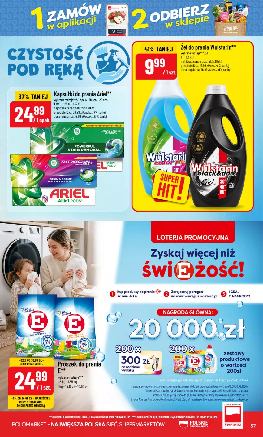 Gazetka promocyjna PoloMarket - Gazetka POLOmarket - ważna 16.09 do 22.09.2026 - strona 57 - produkty: Acer, Ariel, Fa, Gin, Gra, Kapsułki do prania, Laur, Mola, Proszek do prania
