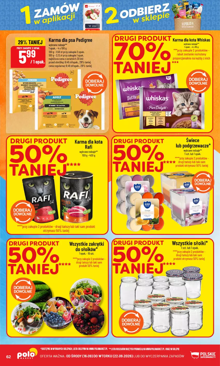 Gazetka promocyjna PoloMarket - Gazetka POLOmarket - ważna 16.09 do 22.09.2026 - strona 62 - produkty: Pedigree, Podgrzewacze, Top, Whiskas