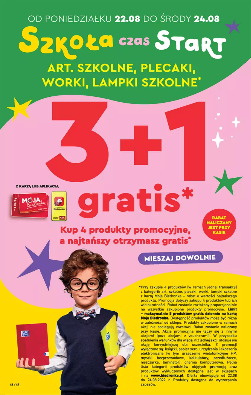 Gazetka promocyjna Biedronka - W tym tygodniu - ważna 22.08 do 28.08.2022 - strona 46 - produkty: Gra, HP, Komputer, Mysz, Niszczarka, Papier, Plecak, Por, Rama, Tran, Urządzenie wielofunkcyjne