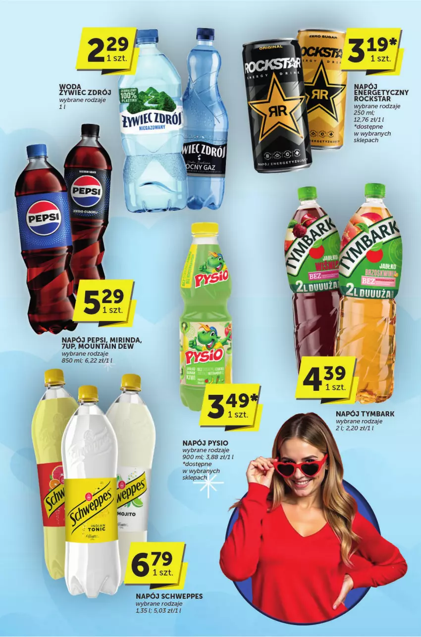 Gazetka promocyjna ABC - ważna 06.02 do 18.02.2025 - strona 24 - produkty: Mirinda, Napój, Pepsi, Schweppes, Tymbark, Woda