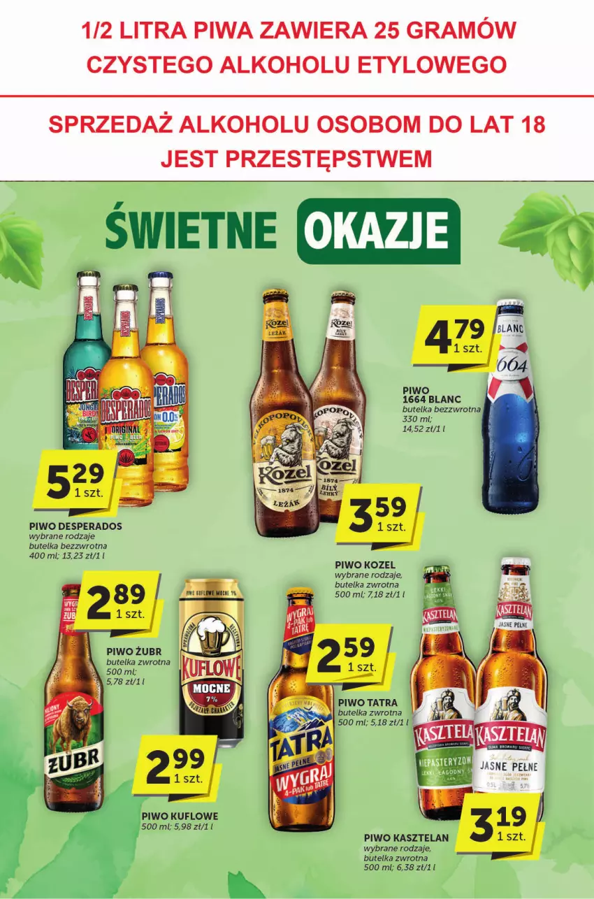 Gazetka promocyjna ABC - ważna 06.02 do 18.02.2025 - strona 26 - produkty: Desperados, Gra, Kasztelan, Kozel, Piwa, Piwo, Tatra