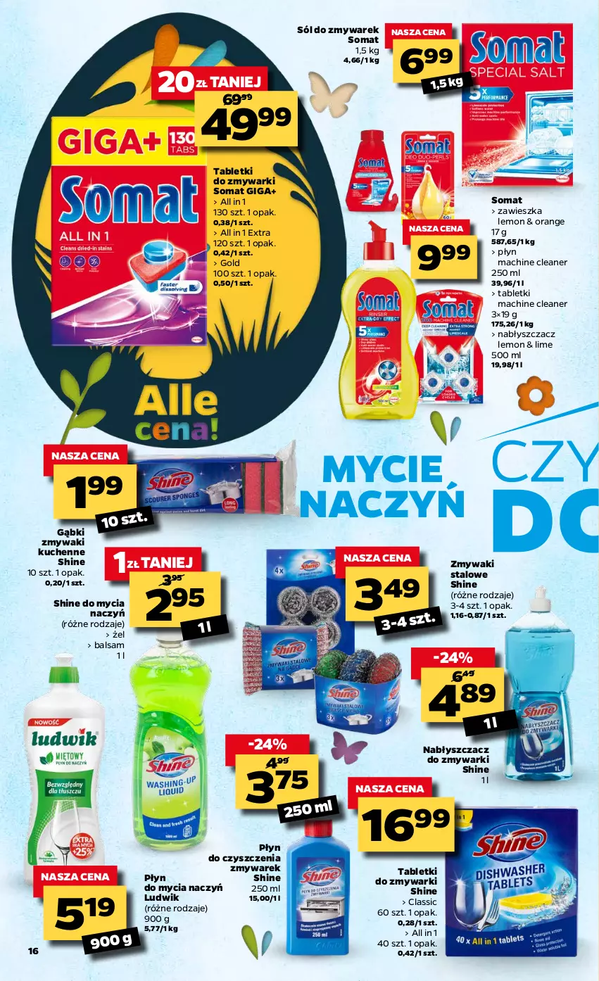 Gazetka promocyjna Netto - Gazetka spożywcza - ważna 15.03 do 20.03.2021 - strona 16 - produkty: Do mycia naczyń, Ludwik, Sól, Somat, Tablet, Tabletki do zmywarki, Zmywaki kuchenne, Zmywarki