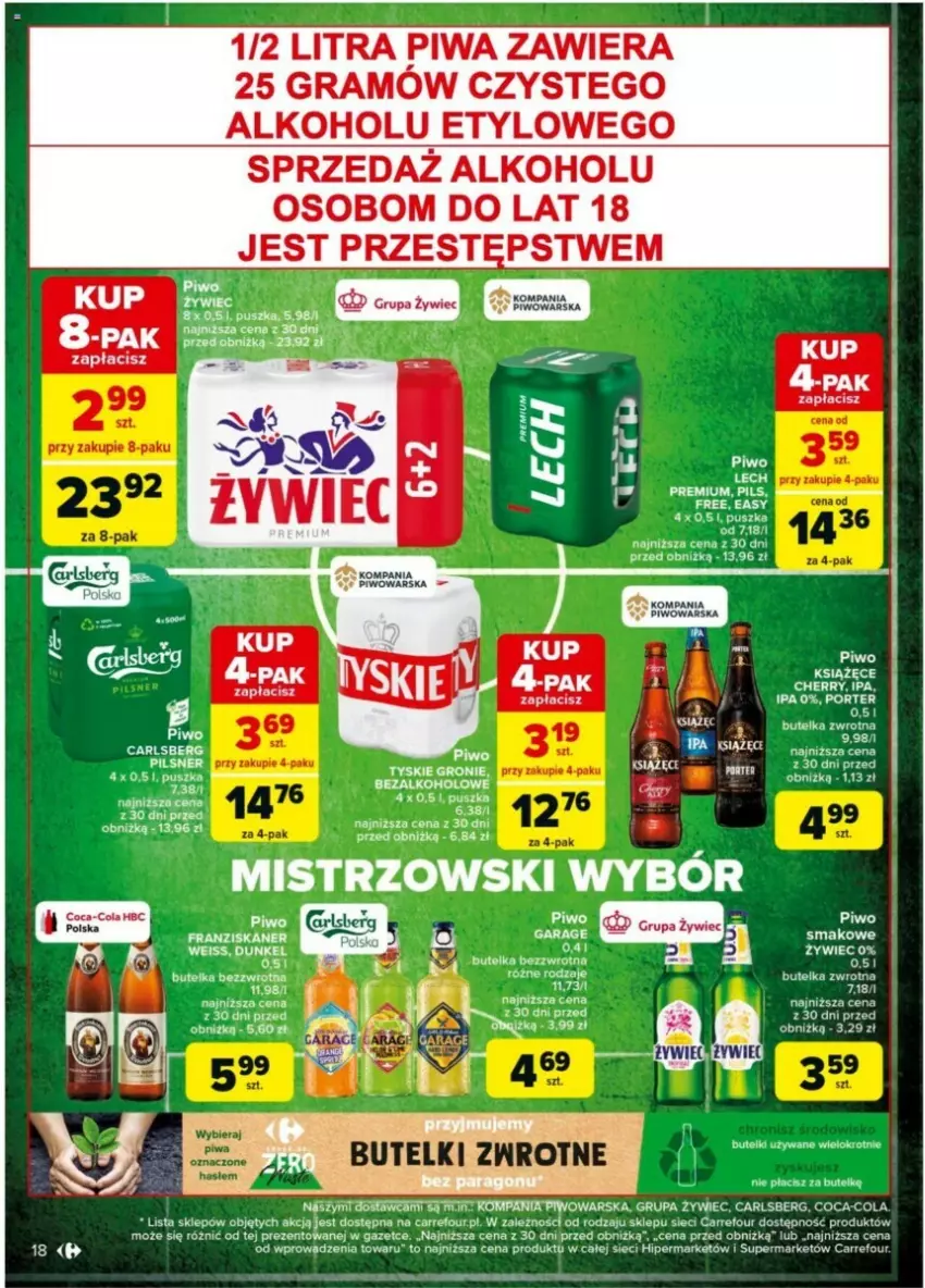 Gazetka promocyjna Carrefour - ważna 02.07 do 06.07.2024 - strona 13 - produkty: Carlsberg, Coca-Cola, Gra, Piwa, Piwo, Skaner, Tyskie