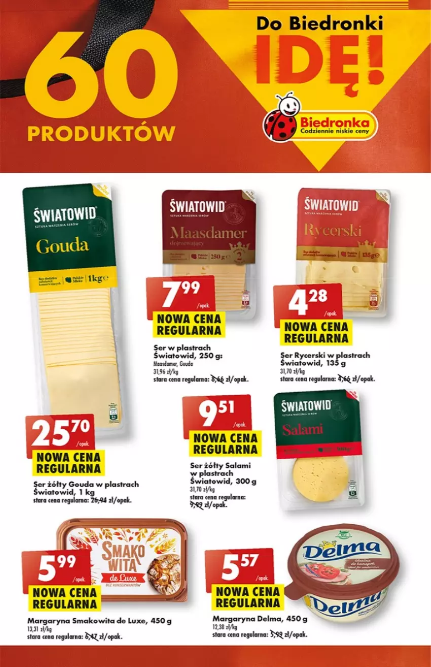 Gazetka promocyjna Biedronka - od Poniedziałku - ważna 10.07 do 15.07.2023 - strona 3 - produkty: Delma, Gouda, Margaryna, Salami, Ser