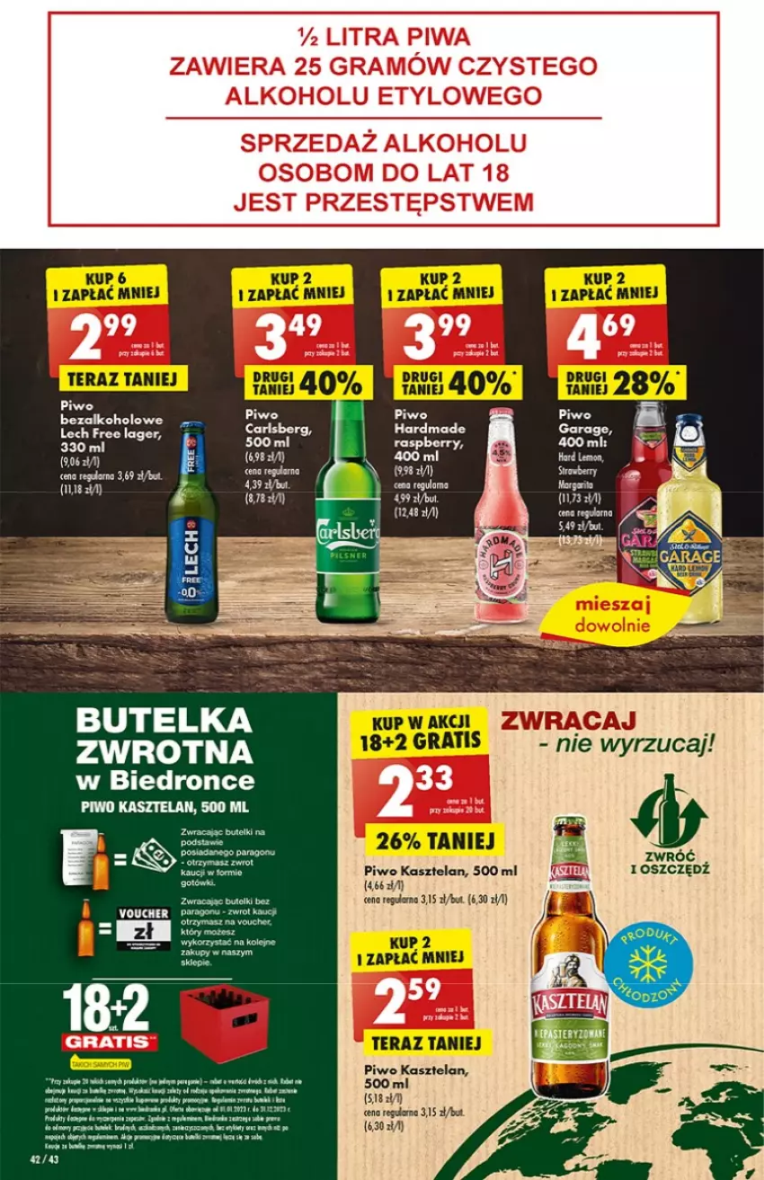 Gazetka promocyjna Biedronka - od Poniedziałku - ważna 10.07 do 15.07.2023 - strona 42 - produkty: Gra, Kasztelan, Olej, Piwa, Piwo, Por