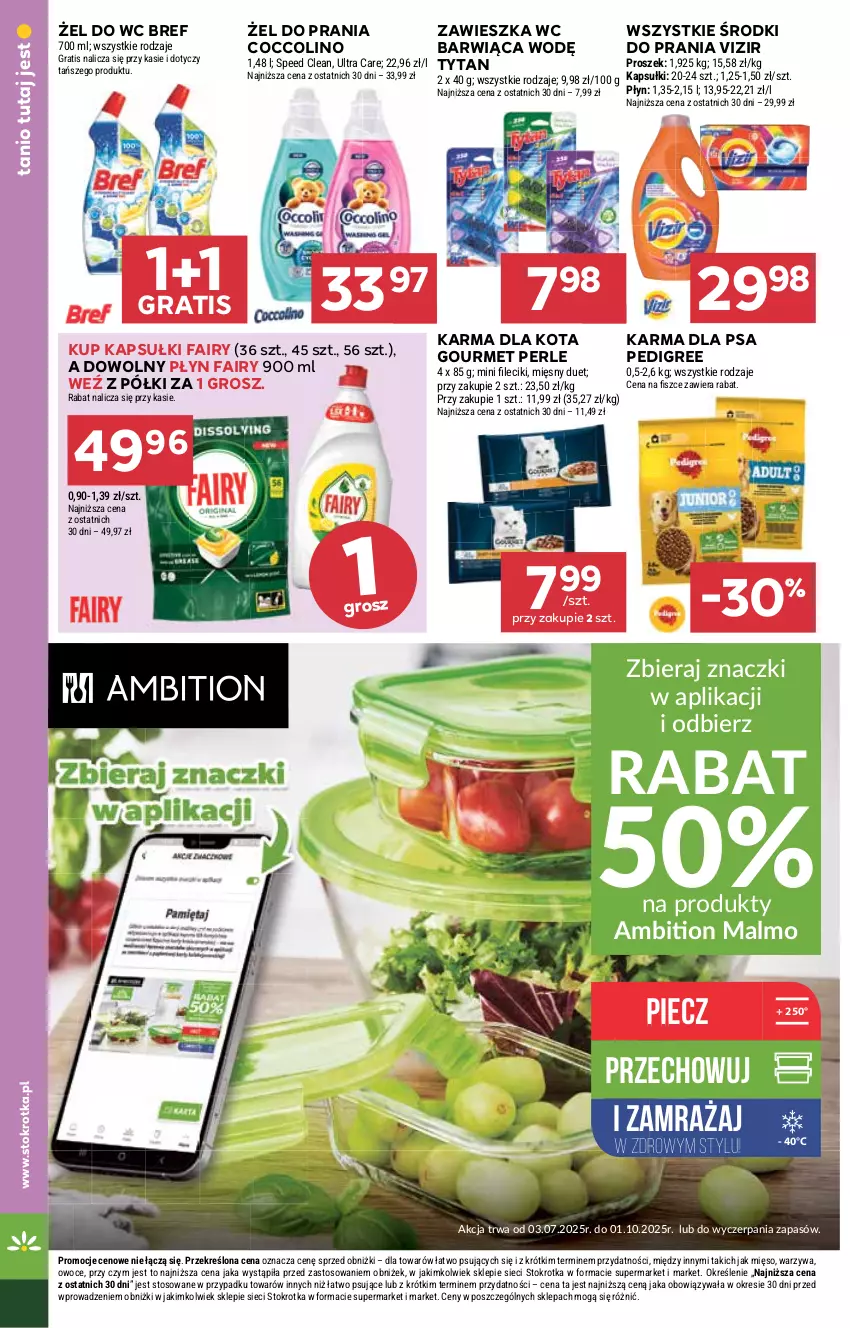 Gazetka promocyjna Stokrotka - Supermarket - ważna 17.06 do 25.06.2025 - strona 36 - produkty: Ambition, Bref, Coccolino, Fa, Fairy, Gra, Malm, Mięso, Owoce, Pedigree, Piec, Tytan, Vizir, Warzywa