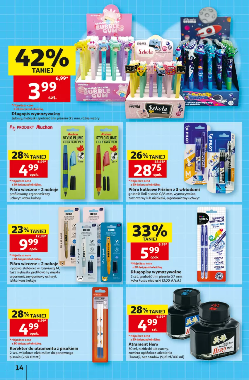 Gazetka promocyjna Auchan - 30 Lat Hipermarket - ważna 20.08 do 26.08.2026 - strona 14 - produkty: Długopis, Tusz