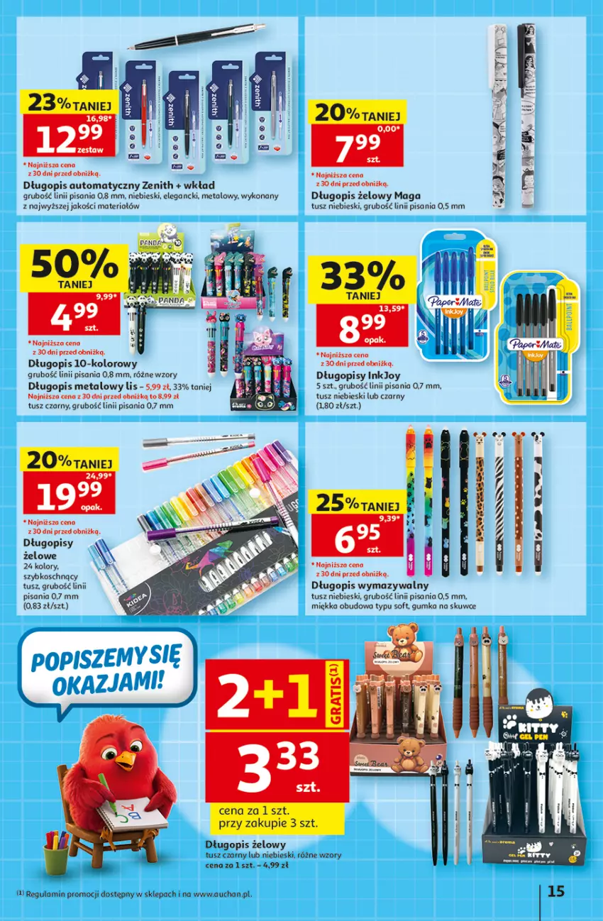 Gazetka promocyjna Auchan - 30 Lat Hipermarket - ważna 20.08 do 26.08.2026 - strona 15 - produkty: Długopis, Gra, Tusz