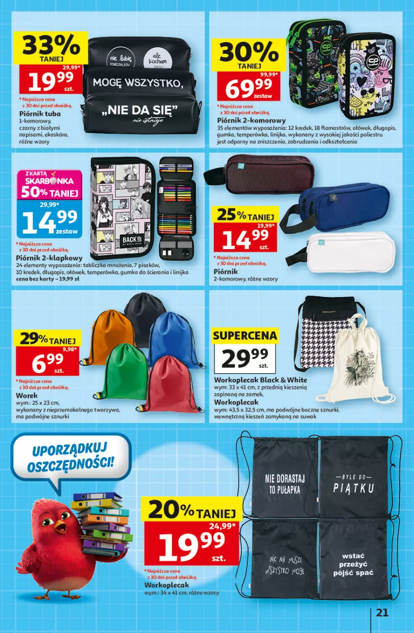 Gazetka promocyjna Auchan - 30 Lat Hipermarket - ważna 20.08 do 26.08.2026 - strona 21 - produkty: Długopis, Lack, Noż, Piórnik, Plecak, Por, Sok, Top