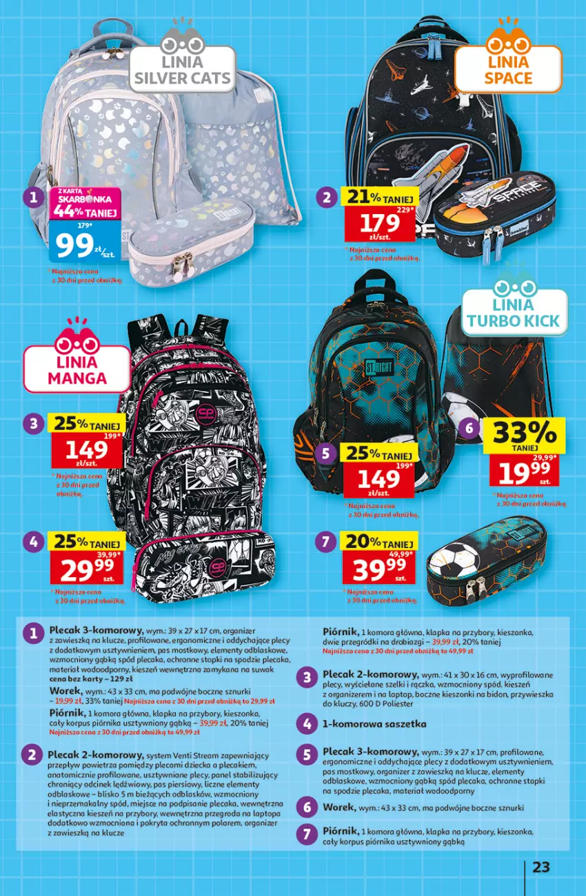 Gazetka promocyjna Auchan - 30 Lat Hipermarket - ważna 20.08 do 26.08.2026 - strona 23 - produkty: Atomic, Organizer, Piórnik, Plecak, Por, Top