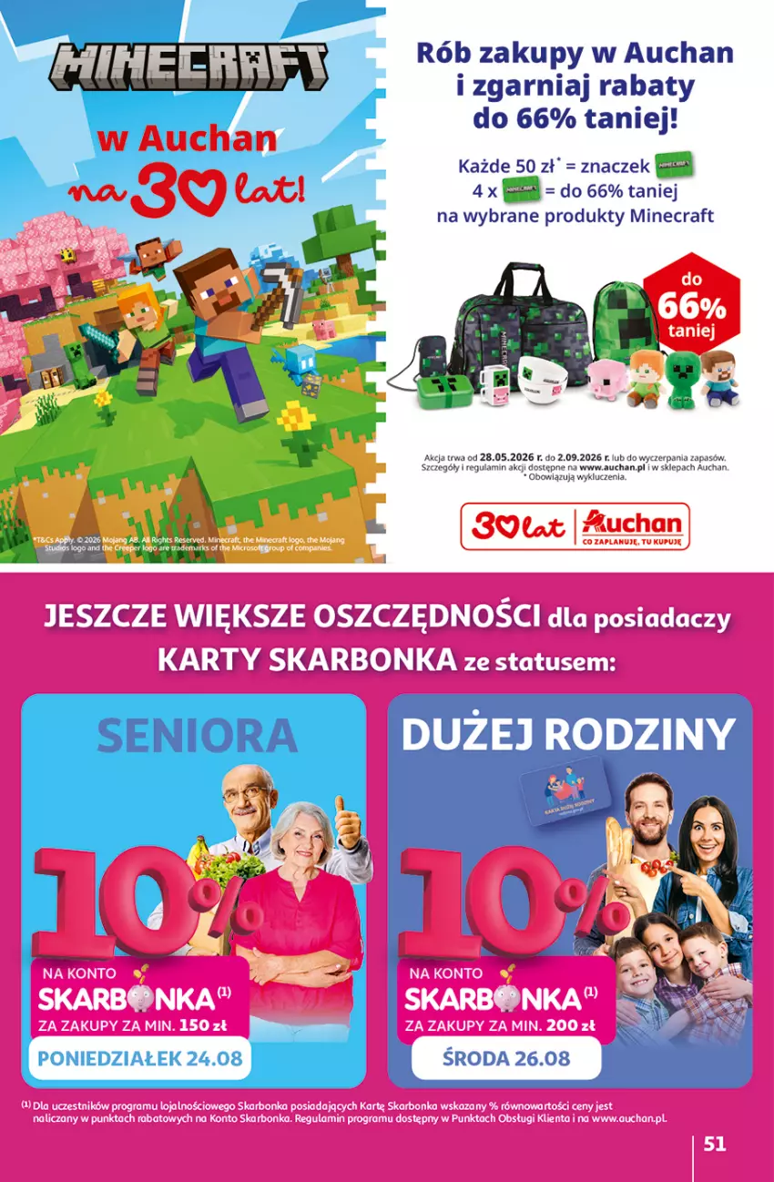 Gazetka promocyjna Auchan - 30 Lat Hipermarket - ważna 20.08 do 26.08.2026 - strona 51 - produkty: Minecraft