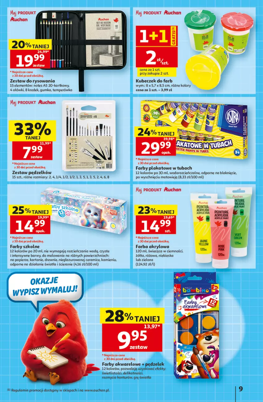 Gazetka promocyjna Auchan - 30 Lat Hipermarket - ważna 20.08 do 26.08.2026 - strona 9 - produkty: Cień, Fa, Farba akrylowa, Lazur, Papier, Por