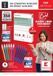 Gazetka promocyjna Kaufland - Zapowiedź oferty - Gazetka - ważna od 09.08 do 09.08.2023 - strona 1 - produkty: Top, Ser, Gra, Papier, Długopis