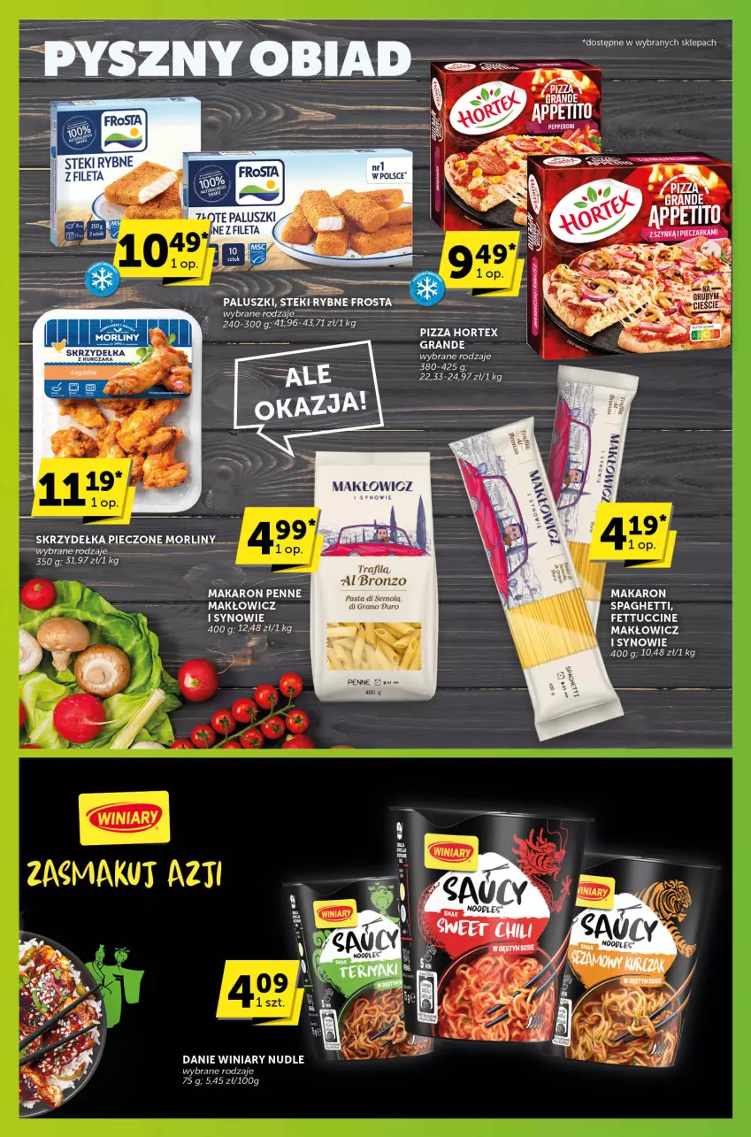 Gazetka promocyjna ABC - ważna 08.08 do 20.08.2024 - strona 2 - produkty: Frosta, Gra, Hortex, Kurczak, Makaron, Penne, Piec, Pieczarka, Pizza, Skrzydełka pieczone, Skrzydełka z kurczaka, Spaghetti, Winiary