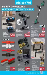 Gazetka promocyjna Aldi - Artykuły przemysłowe i tekstylia - Gazetka - ważna od 09.05 do 09.05.2025 - strona 5 - produkty: Piec, Teleskop, Sok, Skrzynka narzędziowa, Stół, Warka, Tarka, Wkręt, Wkrętarka, Płyta, Kasza, Akumulator