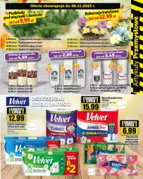 Gazetka promocyjna Topaz - Gazetka - Gazetka - ważna od 25.10 do 25.10.2023 - strona 23 - produkty: Rum, Papier, Papier toaletowy, Velvet, Ręcznik, Rolki, Chusteczki, Znicz, Podkład
