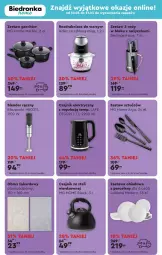 Gazetka promocyjna Biedronka - Gazetka - ważna od 24.03 do 24.03.2024 - strona 38 - produkty: Por, Noż, Blender ręczny, Blender, Czajnik elektryczny, Rozdrabniacz, Czajnik, Lack, Zestaw sztućców, Obrus