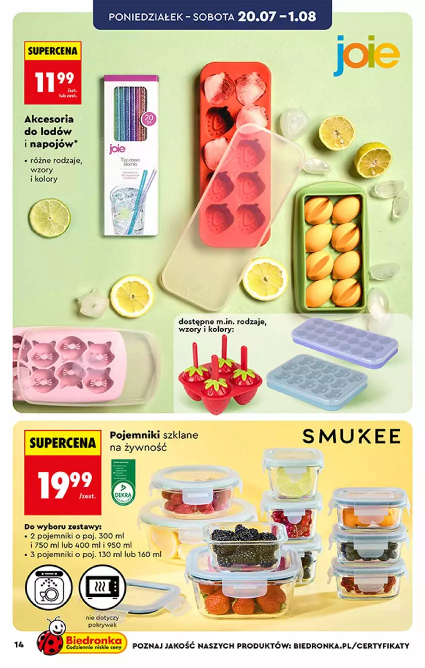 Gazetka promocyjna Biedronka - Okazje Tygodnia - ważna 20.07 do 01.08.2026 - strona 14 - produkty: Pojemnik